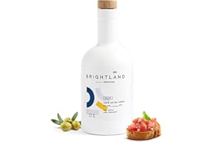 Brightland Extra Virgin Olive Oil, Alive - High Polyphenol Cold-Pressed Oil Ideal for Salads, Hummus, Baked Goods & Bread - Made from Arbosana, Arbequina & Koroneiki Olives - 12.7 Fl Oz