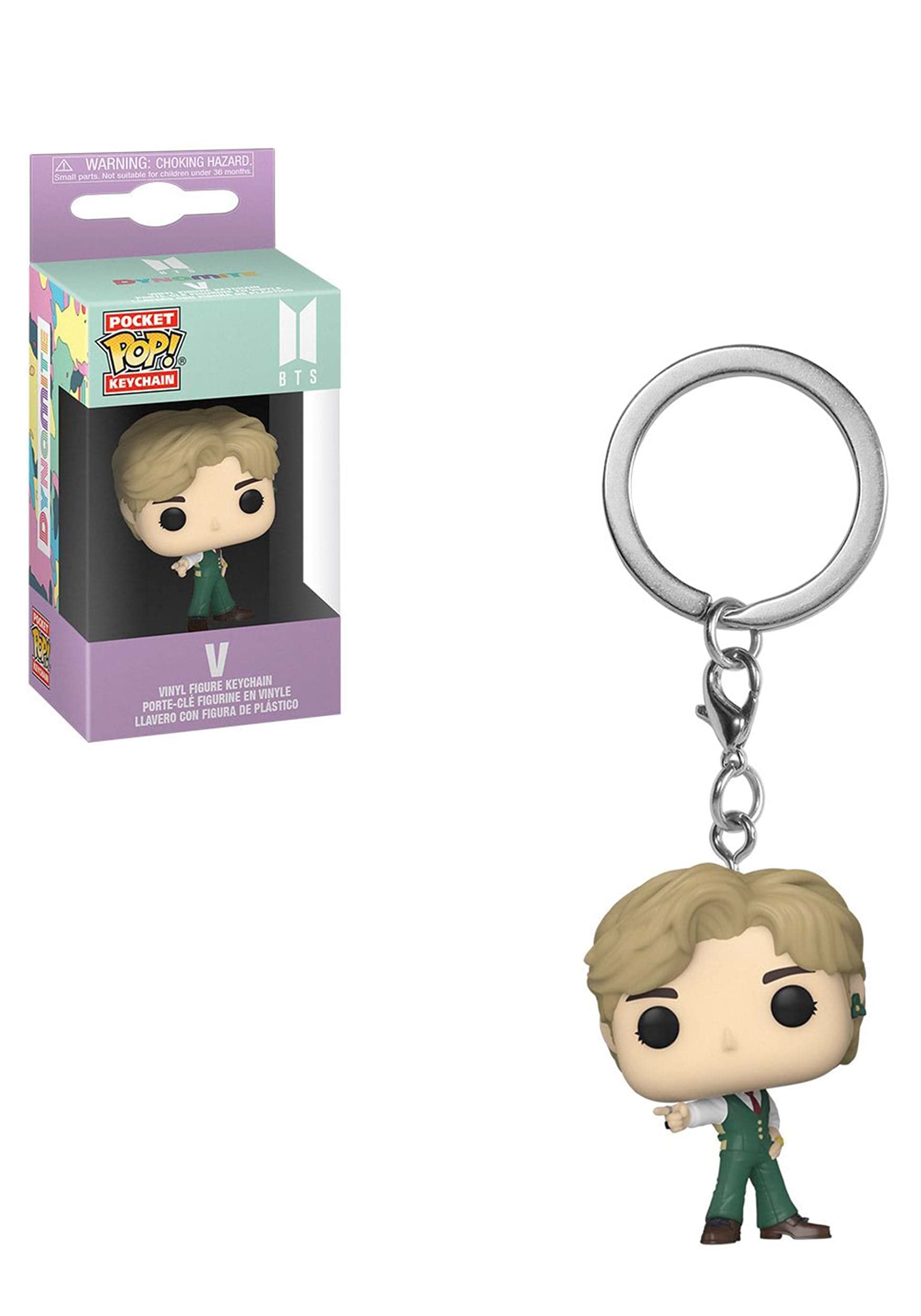 Funko POP! Keychain: BTS - Dynamite - V Novelty Keyring - Collectable Mini Figure - Stocking Filler - Gift Idea - Official Merchandise - Music Fans - Backpack Decor