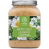 Bath Sea Salt Jasmine 46 Oz (1300g) - Bath Salts with Jasmine Essential Oil for Bath Soak - Relaxing Bath - Beauty - Body Care - Relaxation - Good Sleep - Aromatherapy Bath Salts - Flower Bath Salt