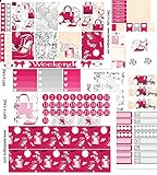 She's A Lady, Happy Planner weekly sticker kit. 5 sheets in kit on matte removable sticker paper. Kiss cut, just peel and stick.