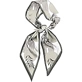 Zewurtuw Scarf Silk Feeling Hair Head Long Neck Satin Fashion Scarfs for Bag Decoration Women Girls Cute Aesthetic 59 * 6.7”