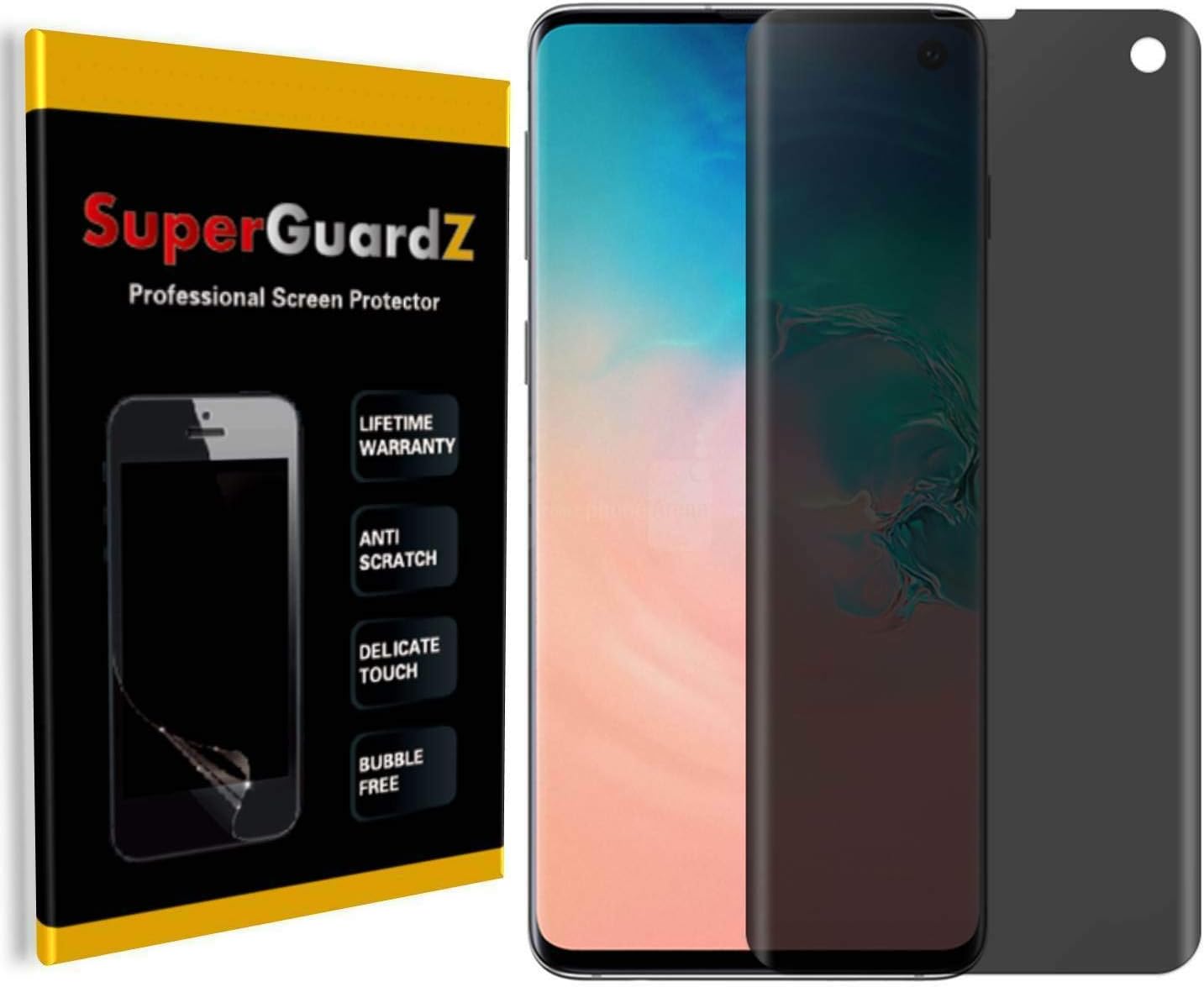 SuperGuardZFor Samsung Galaxy S10 Screen Protector [Privacy Anti-Spy], Anti-Glare, Anti-Scratch