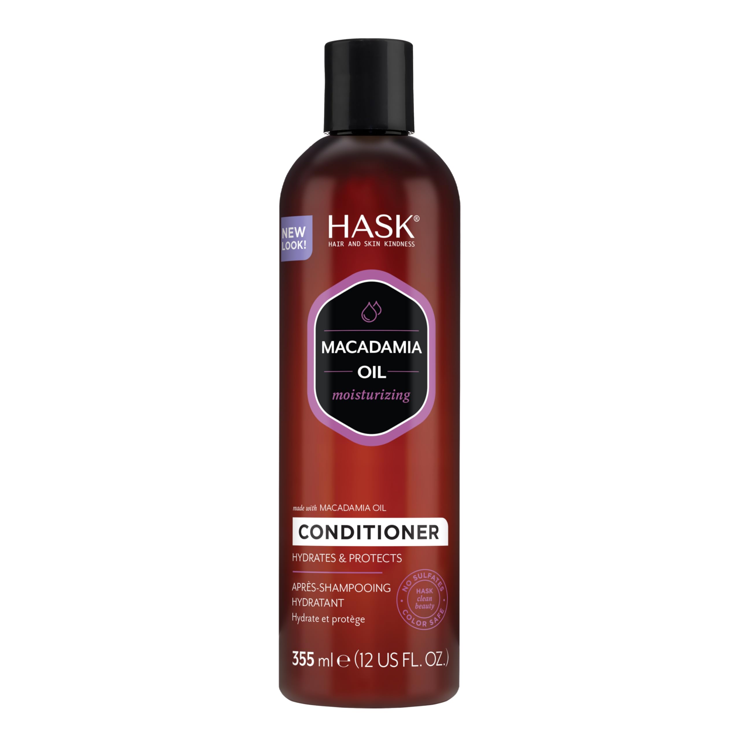 HASK Macadamia Oil Conditioner, Moisturizing for all hair types, colour safe, and cruelty-free - 1 355mL Bottle โ image 1