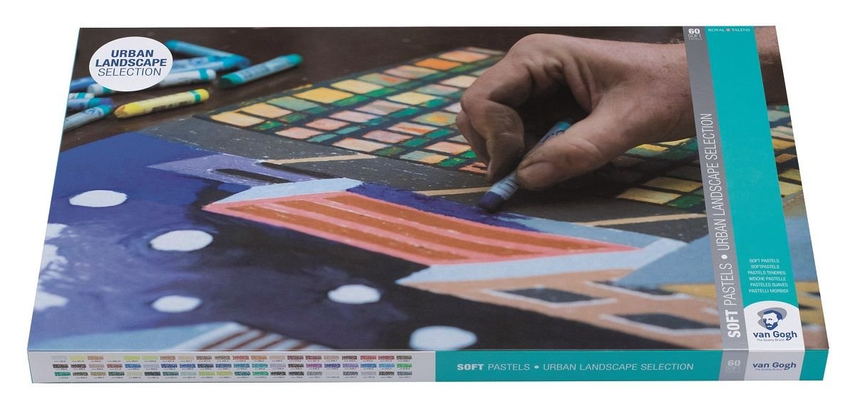 Van Gogh Soft Pastels - 60 Colours Urban Landscape Set - High-Quality Pigments, Student-Artist Grade, Velvety Texture, Lightfast, Heavy Metal-Free
