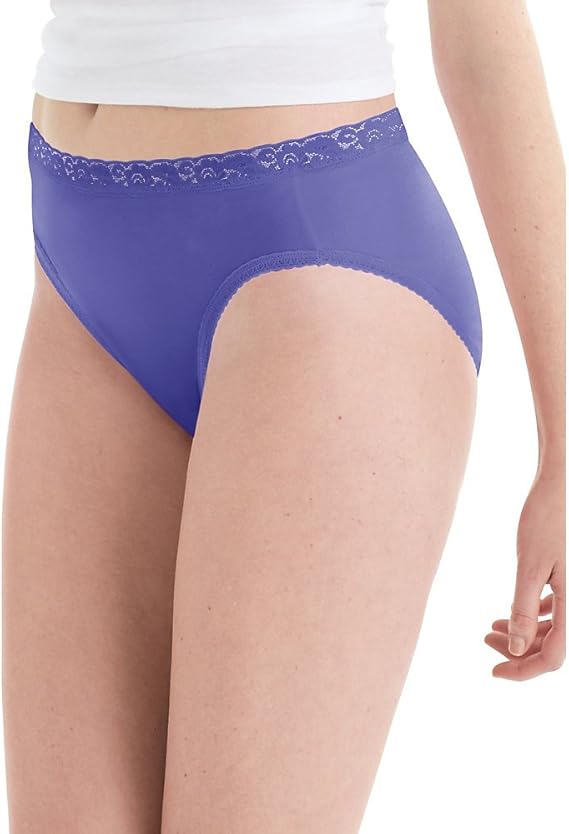 Hanes Women's Nylon HiCut Panties 6Pack Amazon.ca Clothing