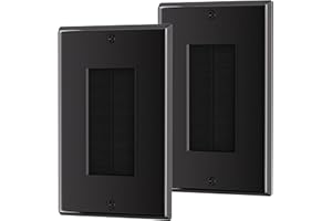LEENUE Brush Wall Plate, Single Gang Wall Plate Cable Pass Through for Low Voltage Wires, Cord Hider for Wall Mount TV, 2-Pac
