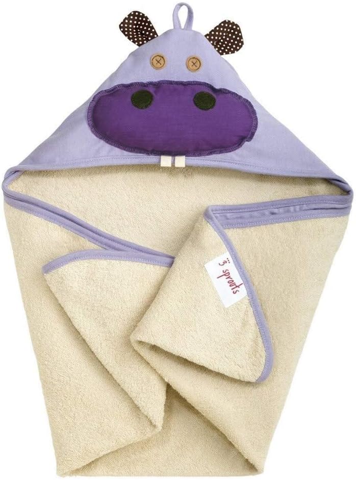 3 Sprouts Hooded Towel – Soft Cotton Hooded Baby Bath Towel for Toddler, Infant