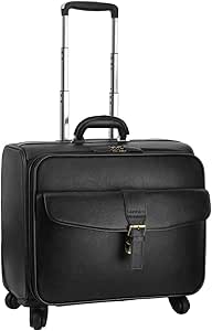 leather rolling suitcase