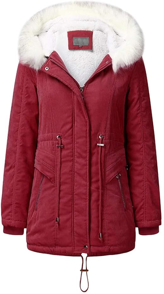 Wolfleague Parka Femme Fourrure Hiver Capuche Grande ...