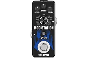 VSN Modulation Pedal for Electric Guitar Pedal Boards, 11 Effects Chorus Phaser Flanger Tremolo Vibroat Filter,11 Modulation 