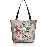 TREKTOTS Tote Bag for Women, Everyday Carry, Large Capacity Reusable Shopping Bag with Zipper for Groceries, Work & Travel