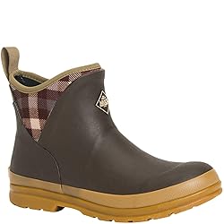 Muck Women's Originals Ankle, Brown/Plaid/Gum, 11