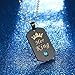 SXNK7 Her King & His Queen Lovers Couple Necklaces Matching Set Black Stainless Steel Tag Necklace Bracelet with Stone for Xmas Gift