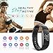 Fitness Activity Tracker Smart Watch Heart Rate Band Sports Bracelet Wristband Calorie Step Distance Counter Sleep Health Call Reminder IPX67 Water Resistant