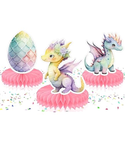 5x3 FT Pink Dragon Happy Birthday Backdrop - Enchanting...