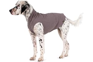 Gold Paw Stretch Fleece Dog Coat, Stretchy Pet Sweater, Machine Washable Pullover for Winter and Fall, Charcoal, 16