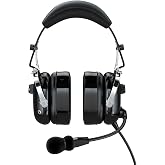 FARO G2-PNR Premium Pilot Aviation Headset with Mp3 Input (Adapters for aviation headset connectors, standard dual GA adapter universal support)-Black