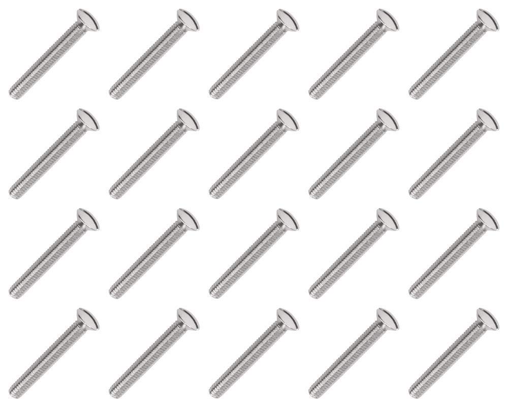 M3.5 x100mm Long Electrical Machine Screws for Light Switch Plug Socket x20