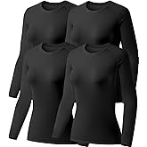Women's Compression Thermal Long Sleeve Shirt Breathable Slim Fitted Base Layer Winter Top