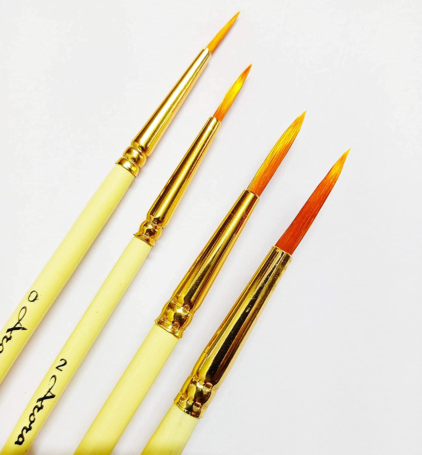 KTC 4pc Round Painting Brush Set for Watercolor & Acrylic Painting