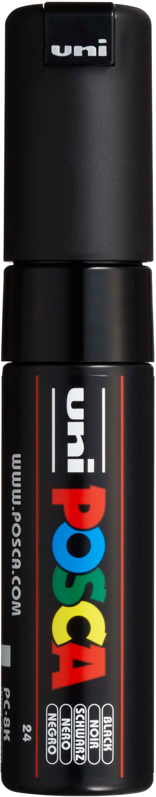 Uni-Ball 182699 - POSCA marker met brede wigpunt, PC-8K, zwart, 1 stuk — image 1