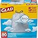 Glad Trash Bags, Tall Kitchen Drawstring Garbage Bags - OdorShield 13 Gallon Grey Trash Bag, Febreze Fresh Clean - 80 Count