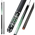 KONLLEN Carbon Fiber Pool Cue Stick 58-inch Professional Pool Sticks for Adults Full Carbon Technology Low Deflection Pool Cue Billiard Cues with 12.5mm Tip (Easy to Control, Pro Taper, Ultra-Smooth)