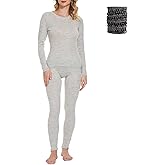 MERINNOVATION Merino Wool Base Layer Set for Women 100% Merino Wool Thermal Underwear Sets Lite - Midweight Top, Bottom