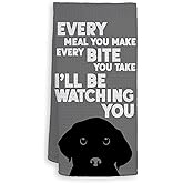 HIWX Labrador Retriever Gifts Funny Dog Every Meal You Make Every Bite You Take Decorative Kitchen Towel, Dog Saying Hand Tea Dish Towel Bathroom Decor 16x24