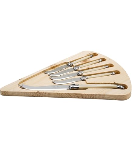 Amazon.com: Jean Dubost Laguiole 3-Piece Cheese Set, Black Handles