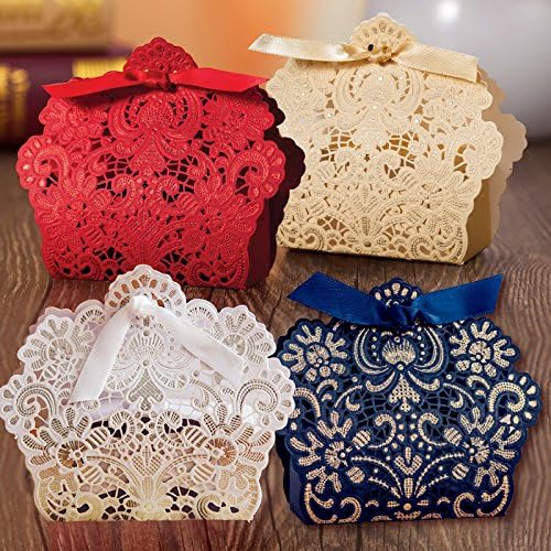 25/50/100 Luxury Wedding Favor Sweet Boxes(White)