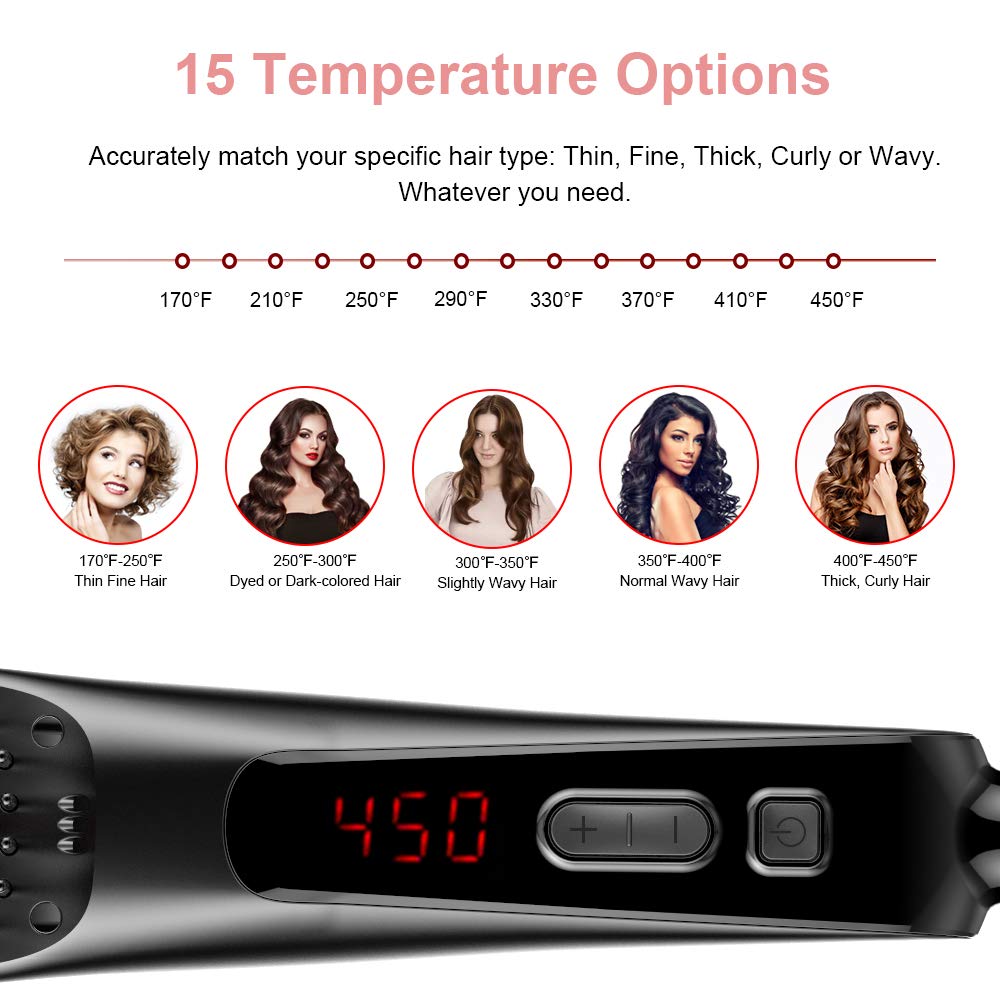 Amazon Com Ionic Hair Straightener Brush Cineen Hair