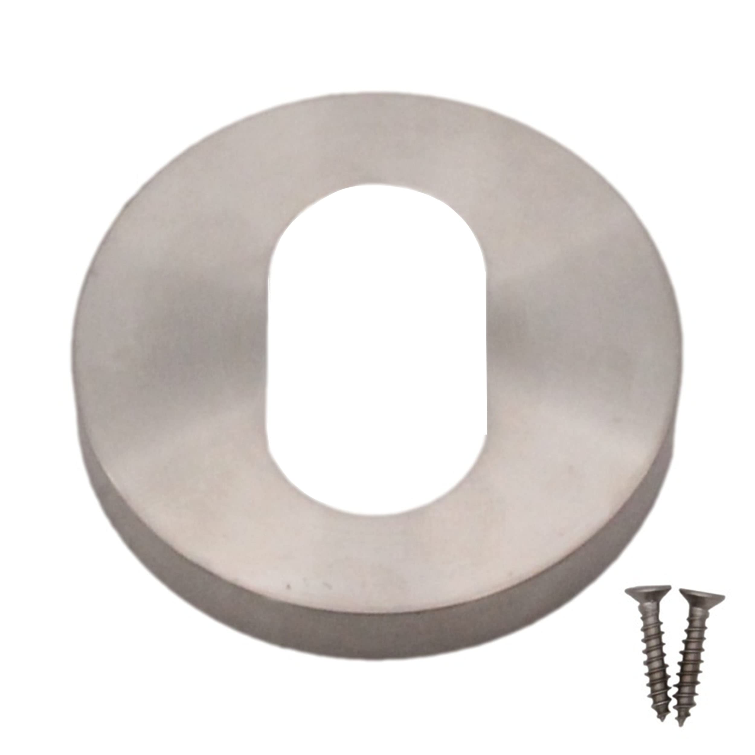 Keyhole Cover Escutcheon Stainless Steel Oval Finish Pack of 1
