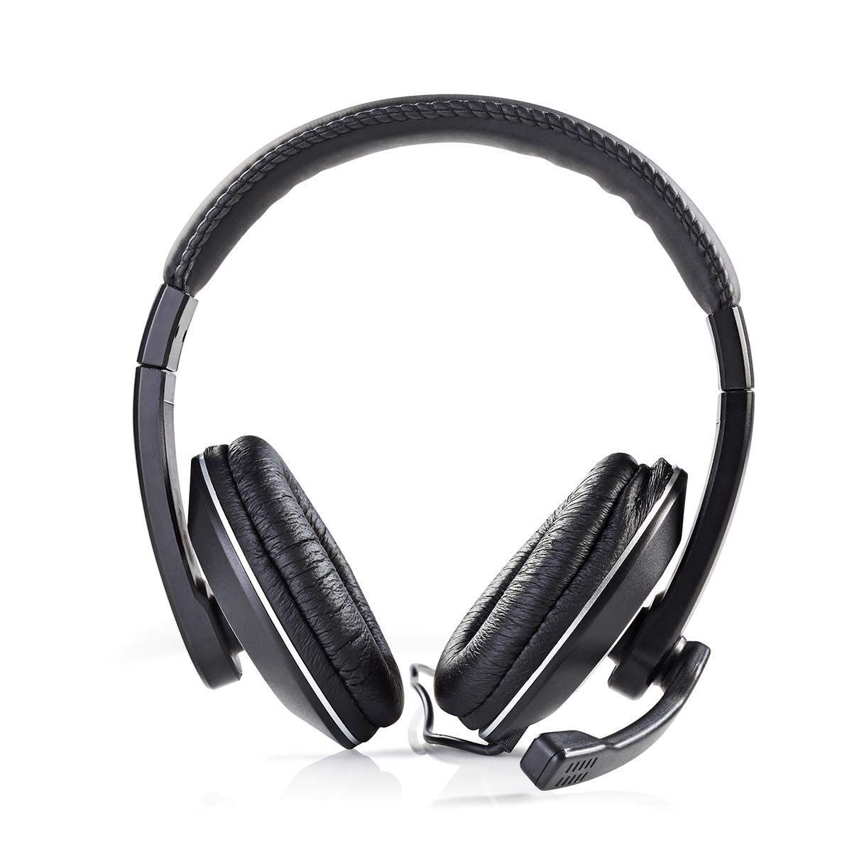Nedis PC Headset Over-Ear with Built-in Microphone & 2x3.5 mm Input, Black