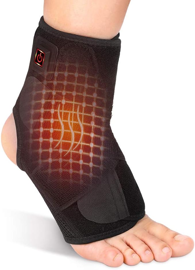 VINGVO Heated Ankle Brace Wrap Hot Therapy Foot Wrap with