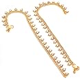 Anklet pair Payal Indian Traditional Cz Ad Handmade Natural Gold Plated Jewelry 8392