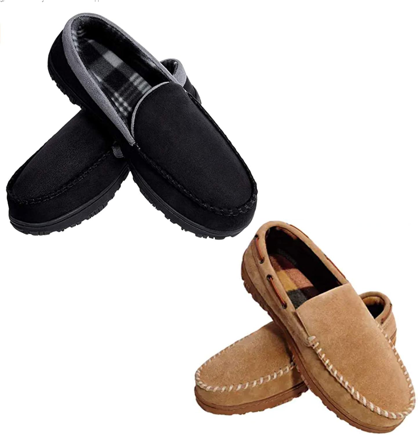 mens leather slippers amazon