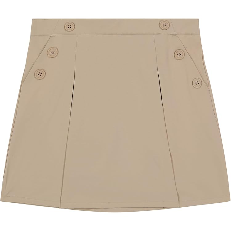 Valcatch Girls Black Faux Leather Skirt Pleated Elastic Waist Skirts With Shorts Lining For Holiday Party Casual Wear For Kids Ages 6 7 8 9 10 11 12 13 14 Years - View #10