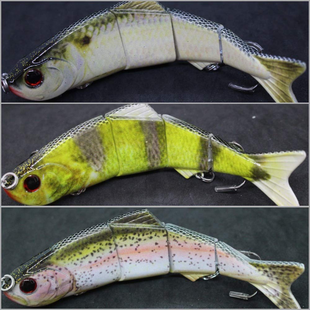 wLure Minnow Crankbait for Bass Fishing Bass Lure Jerkbait Fishing Lure (HS4KB, with Tackle Box)