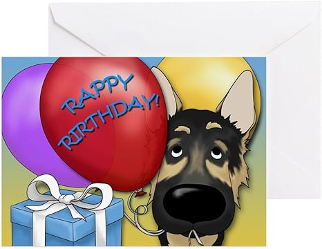 Cafepress Pastore Tedesco Compleanno Biglietto D Auguri Biglietto Compleanno Interno Bianco Opaco Amazon It Cancelleria E Prodotti Per Ufficio