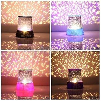 Generic Colorful Twilight Romantic Sky Star Master Projector Lamp Starry Led Night Light Kids Bedroom Bed Light For Christmas Light Purple
