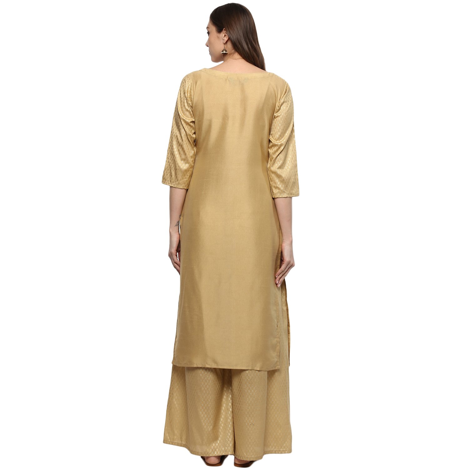 ziyaa women's polyester straight kurta