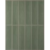 Smart Tiles Peel and Stick backsplash, Stacked Olive Green, 11.43"x9" | Pack of 5 (3.5 sq ft), Matte, Heat/Moisture Resistant, Low VOC, Kitchen/Bathroom, Renter Friendly, Made in Canada