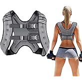 Prodigen Weighted Vest for Women and Men 8 12 16 20 25 30 Lbs with Reflective Stripe and Double Adjustable Buckle Straps Weig