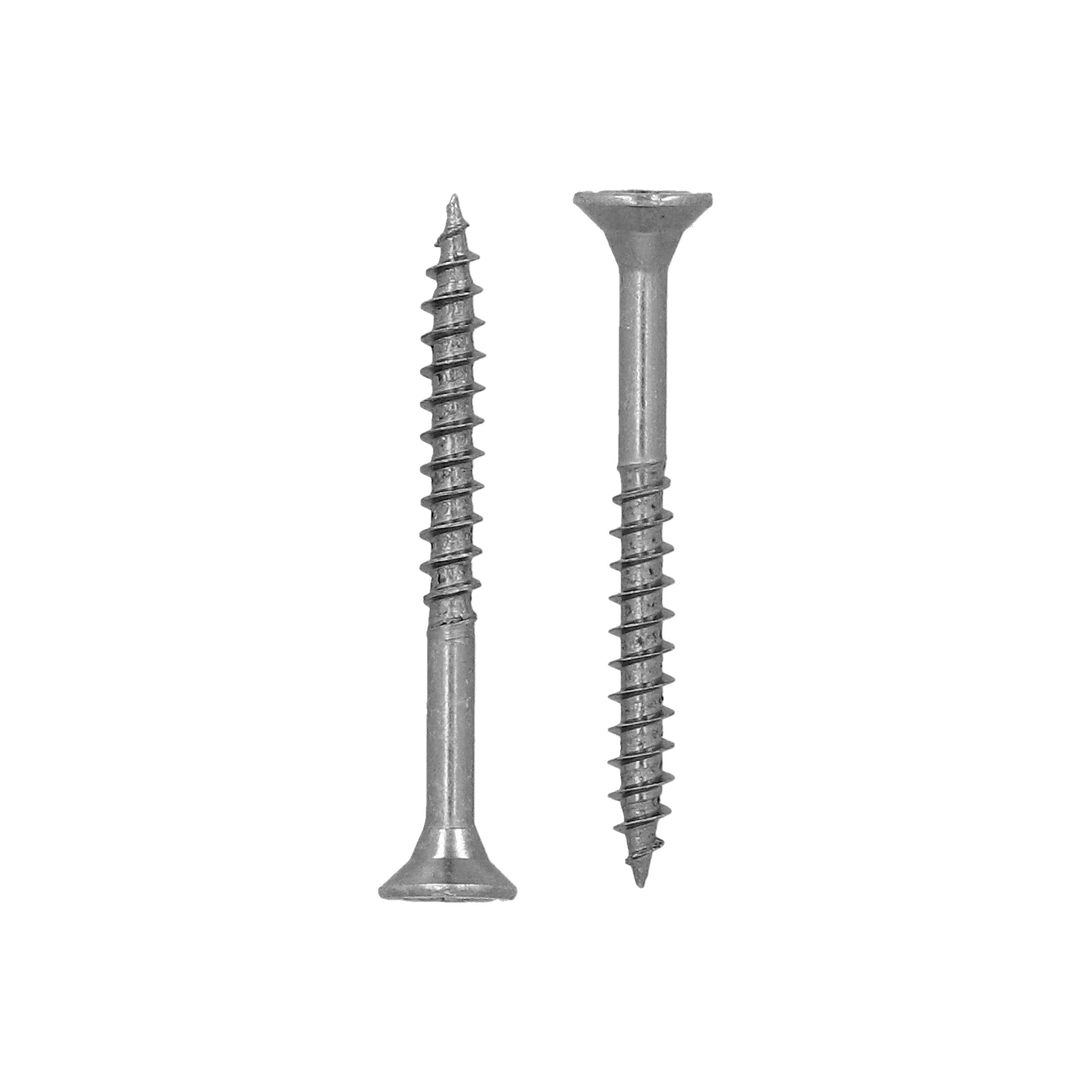 HELPMATE - Universal screws, countersunk head, 4.0x40, stainless steel A2, rustproof - 450 pieces of wood screws with PZ 2 drive and partial thread - chipboard screws for indoor and outdoor use