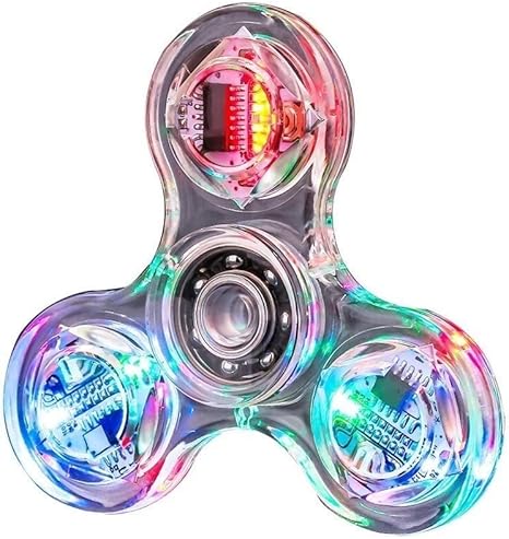 Amazon Co Jp 2pcsそわそわスピナー子供と大人のためのおもちゃのled指先ジャイロ玩具ハンドトライスピナーシングルフィンガーファストベアリングジャイロ不安救済 ホーム キッチン