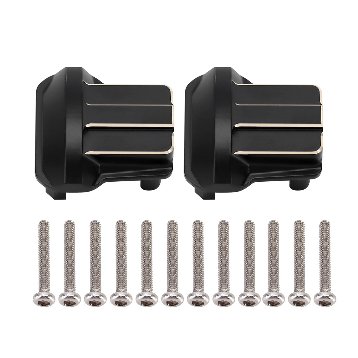 Hsthe Sea 1Pair Brass Front and Rear Axle Housings Brass Counterweights for TRX4M 1/18 Crawler Car Upgrade Parts