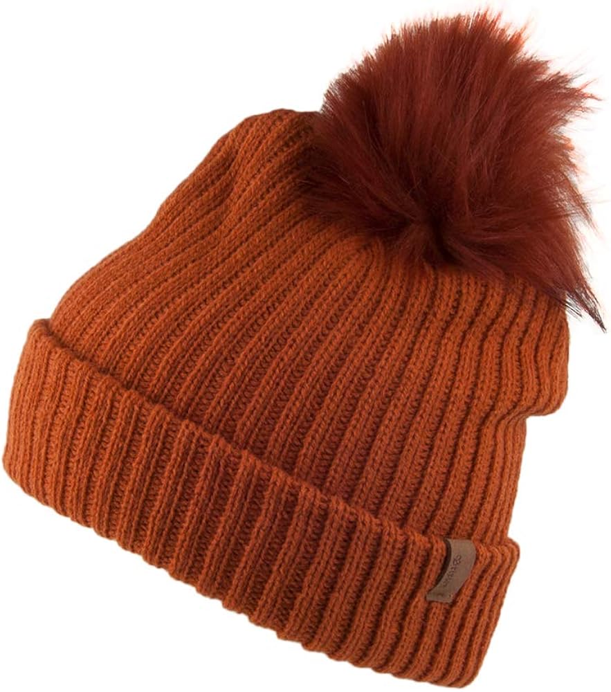 brixton orange beanie