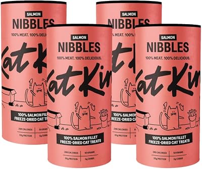 KatKin Salmon Fillet Freeze-Dried Cat Treats 50g UK Pack of 4