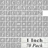 10 Inch Alphabet Letter Stencils For Painting - 70 Pack Letter And Number Stencil Templates With Signs For Painting On Wood, Reusable Skinny Letters Stencils For Chalkboard Wood Signs & Wall Art - View #3